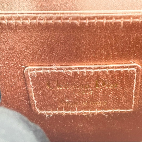 Dior Blush Satin Saddle Bag with Crystal Embellishment - Picture 10 of 11